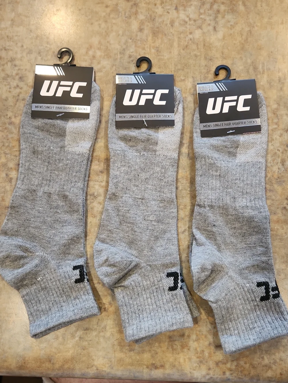 3 UFC Quarter Socks